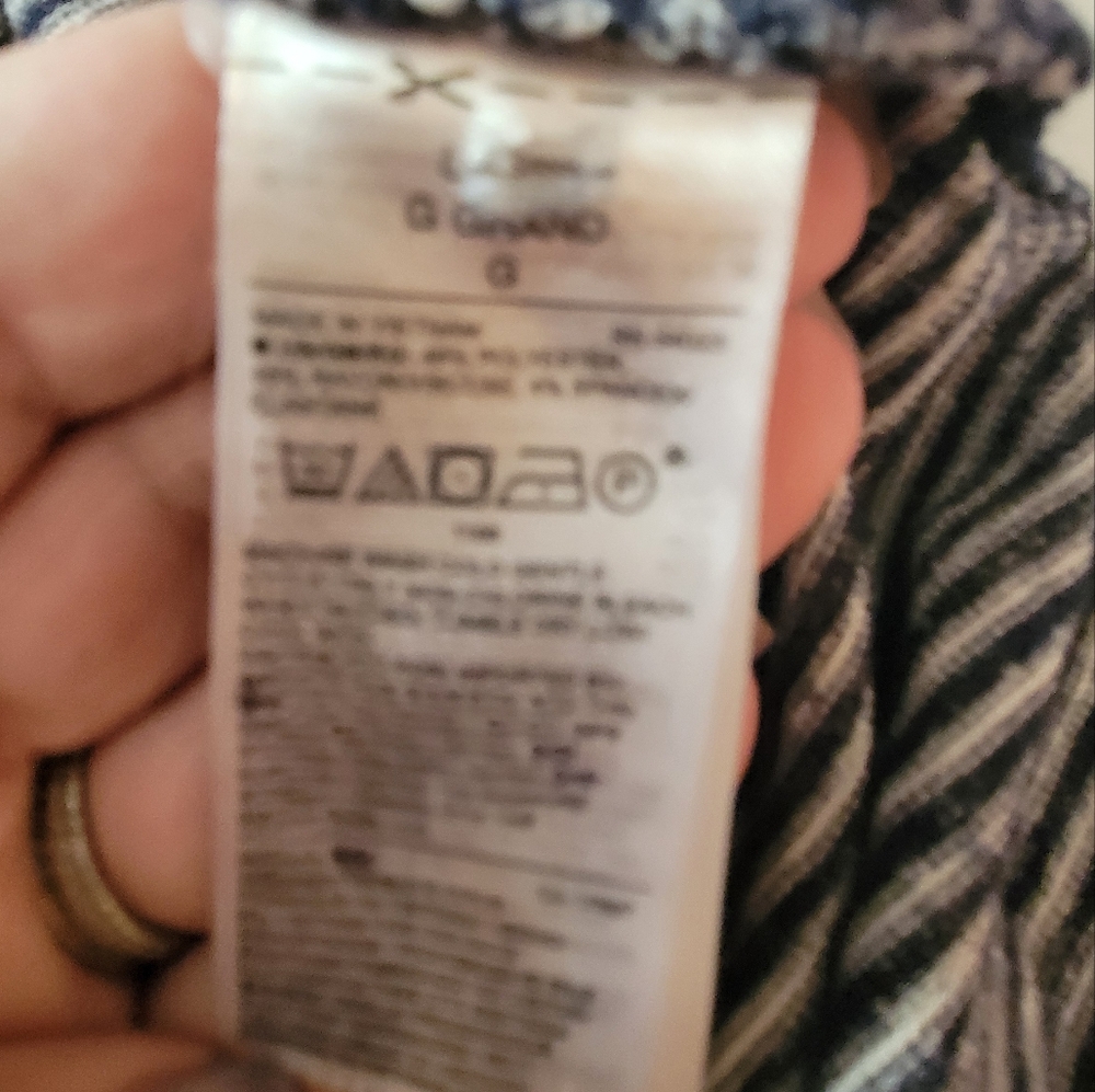 GAP LONDON Long High Low Tank, Soft, Stripes & Tie At Neckline L - Picture 7 of 9